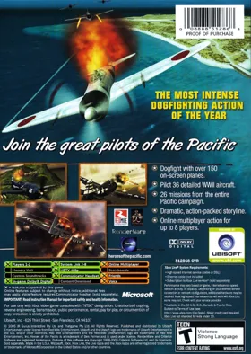 Heroes of The Pacific (USA) box cover back